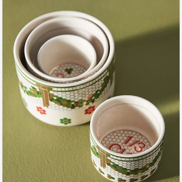 Anthropologie Other - The Bistro Tile Measuring Cups, Set of 3: Festive Edition